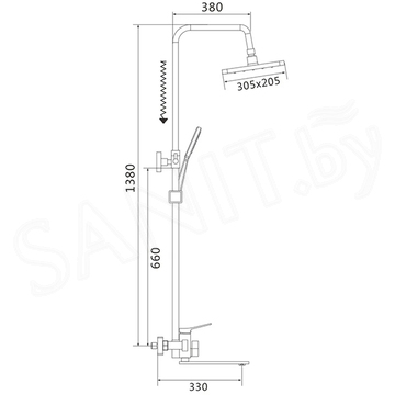 Душевая стойка Shevanik S4536C