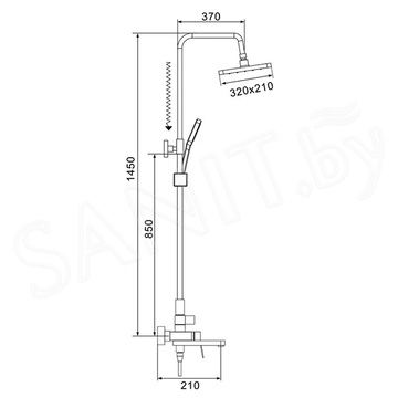 Душевая стойка Shevanik S4536C