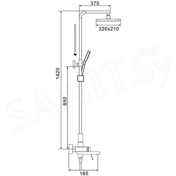 Душевая стойка Shevanik S4636H