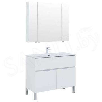 Комплект мебели Aquanet Алвита new 90 / 100 1 ящик 2 двери белый матовый