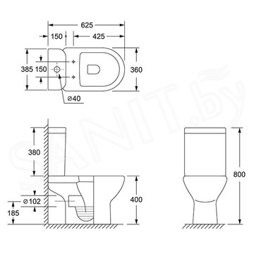 Напольный унитаз Lauter W224 / 2110224