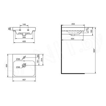Тумба под умывальник Акватон Сканди Doors 45 1A2787K0SD010 / 55 1A2788K0SD010 / 70 1A2789V0SD010