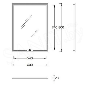 Зеркало Kerama Marazzi Mio прямоугольное