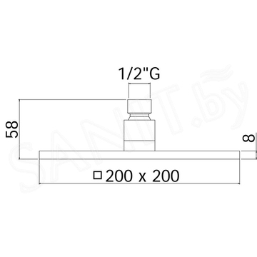 Верхний душ Paffoni Syncro ZSOF075ST