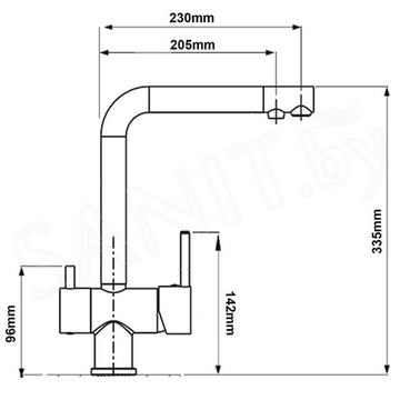 Смеситель для кухонной мойки Boch Mann Laura BN BM10423