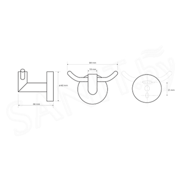Крючок Bemeta Omega 104206032 двойной