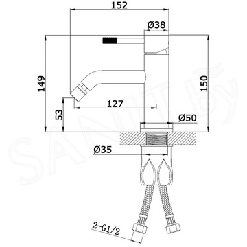 Смеситель для биде Vieir V402551F