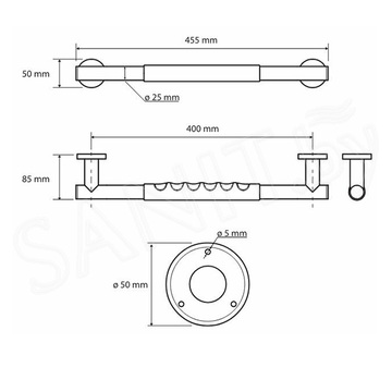 Поручень Bemeta Omega 104507675 / 104507661