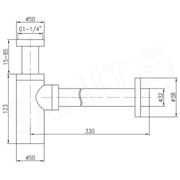 Сифон для умывальника Vieir VRQ34C
