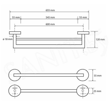 Держатель для полотенец Bemeta Omega 104204052 / 104204272