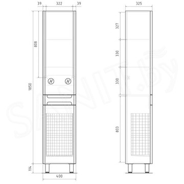 Пенал Equil Nice 40 с корзиной