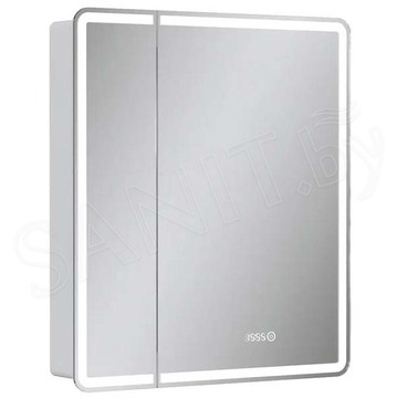 Шкаф-зеркало Equil Nice LED 70 / 80 с часами