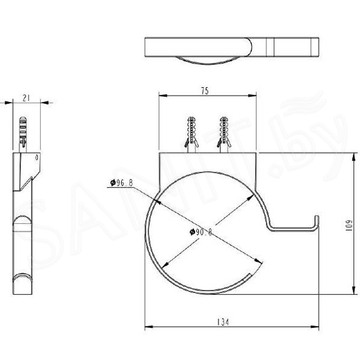 Держатель для фена Grocenberg AC0062 черный матовый