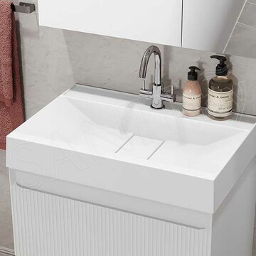 Умывальник Belux Берн Бн-700 / 800 белый матовый Solid Surface