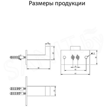 Крючок Grocenberg AC0011 черный матовый