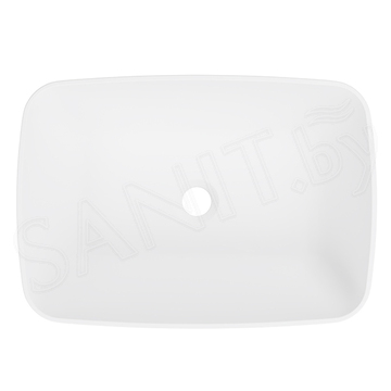 Умывальник Belux Джаз 540 прямоугольник белый матовый Solid Surface
