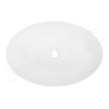 Умывальник Belux Джаз 540 / 610 эллипс белый матовый Solid Surface