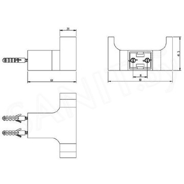 Крючок Grocenberg AC0018 никель