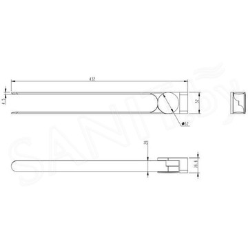 Держатель для полотенец Grocenberg AC0055 черный матовый