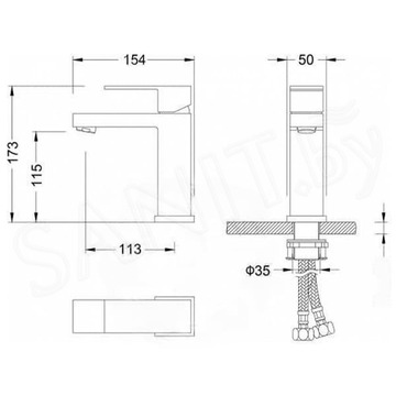 Смеситель для умывальника Filarete Fing FL5040BL