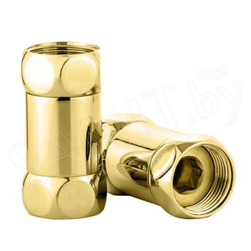 Комплект прямых американок 1"х3/4" Г/Г золото