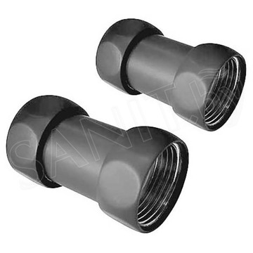 Комплект прямых американок 1"х3/4" Г/Г оружейная сталь