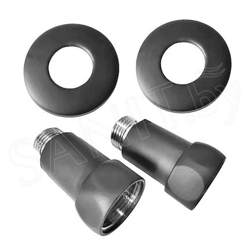 Комплект прямых американок 3/4"х3/4" Г/Ш оружейная сталь