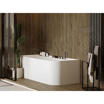 Ванна из искусственного камня Belux Атланта BA-1700 белый матовый Solid Surface