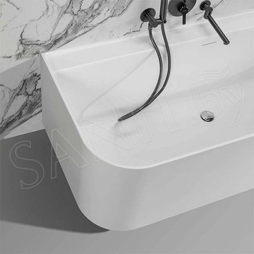 Ванна из искусственного камня Belux Атланта BA-1700 белый матовый Solid Surface