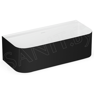 Ванна из искусственного камня Belux Атланта BA-1700 черный матовый Solid Surface