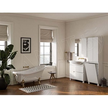 Ванна из искусственного камня Belux Ладья ВЛА 1600 белый матовый Solid Surface