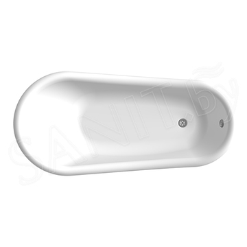 Ванна из искусственного камня Belux Ладья ВЛА 1600 белый матовый Solid Surface