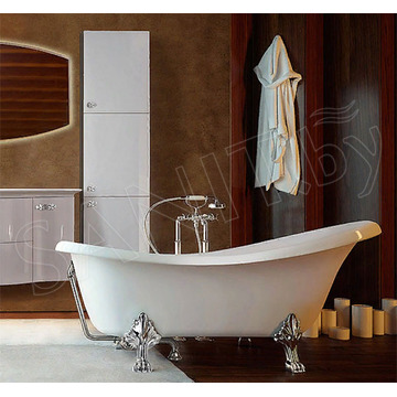 Ванна из искусственного камня Belux Ладья ВЛА 1600 белый матовый Solid Surface