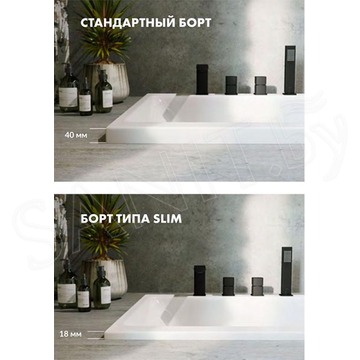 Акриловая ванна Excellent Pryzmat Slim
