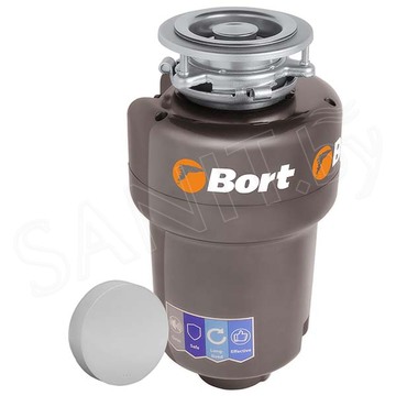 Кухонная мойка Roxen Simple PVD (графит) с коландером, дозатором и измельчителем пищевых отходов Bort Titan Max Power 93410266 (Full Control)