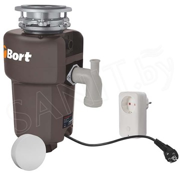Кухонная мойка Roxen Simple PVD (графит) с коландером, дозатором и измельчителем пищевых отходов Bort Titan Max Power 93410266 (Full Control)
