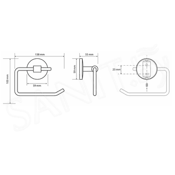 Держатель для туалетной бумаги Bemeta Nox 102414010
