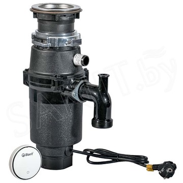 Кухонная мойка Roxen Stage Plus 560250-60-S многофункциональная в комплекте с измельчителем пищевых отходов Bort Master Eco Control 93417999