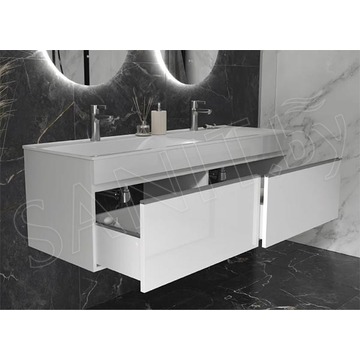 Тумба под умывальник Velvex Pulsus 1400-0-2 белый глянец