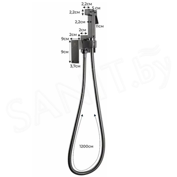 Смеситель встраиваемый Filarete Fing FL101BG с гигиеническим душем