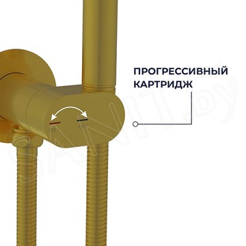 Смеситель встраиваемый RGW SP-213Gb с гигиеническим душем