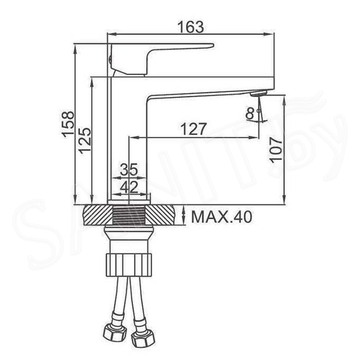 Смеситель для умывальника Ledeme L1073G