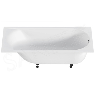 Ванна из искусственного камня BAS Афина белая матовая Solid Surface