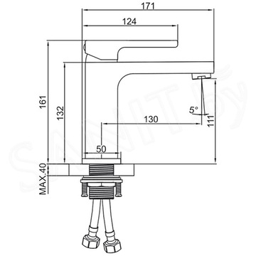 Смеситель для умывальника Gerhans K11027W