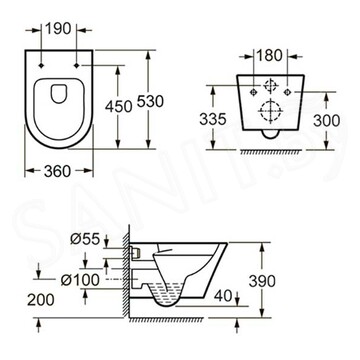 Комплект инсталляции 6 в 1 Lavinia Boho Relfix Biore Rimless 75110175 / 75110176