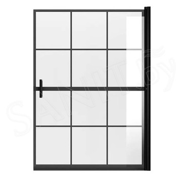 Душевая шторка на ванну Niagara Nova NG-08-90BLACK / NG-08-10BLACK