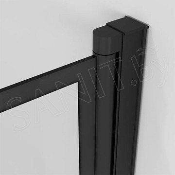 Душевая шторка на ванну Niagara Nova NG-08-90BLACK / NG-08-10BLACK