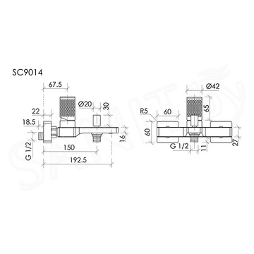 Смеситель для ванны Sancos Nexus SC9014BG