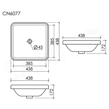 Умывальник CeramicaNova Element CN6077