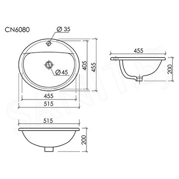 Умывальник CeramicaNova Sun CN6080